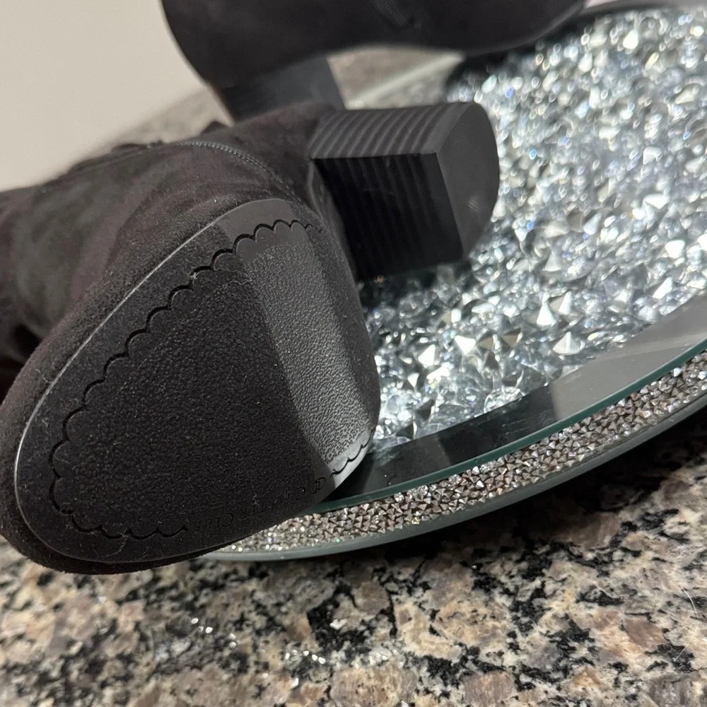 Charter Club Women's tall fabric Black Boots NWT 5.5